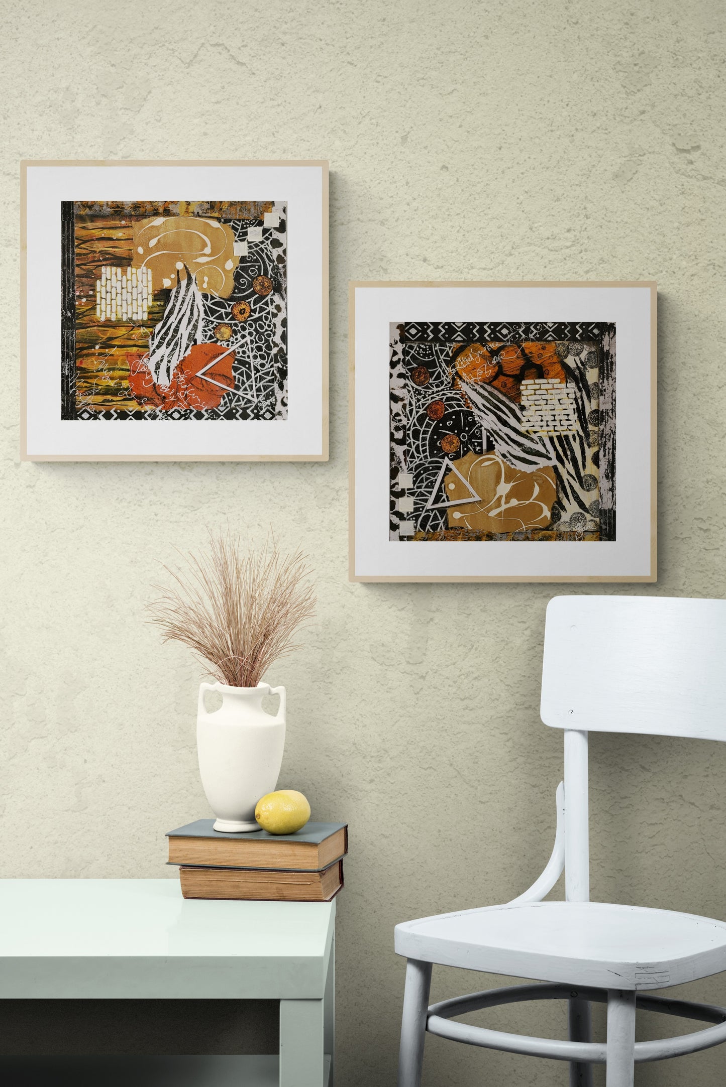 Beyond the black and white (Diptych)