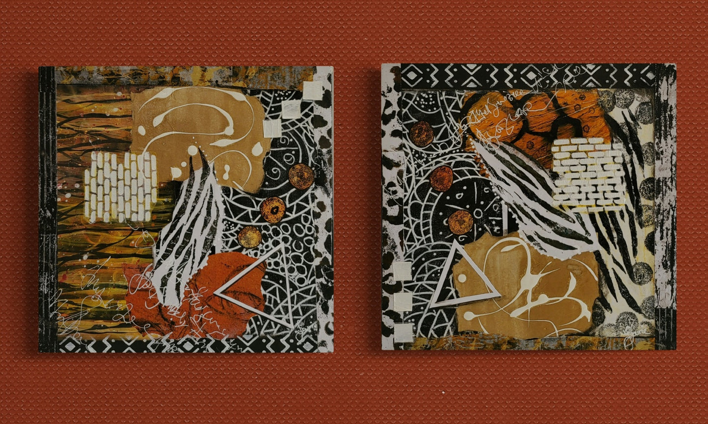 Beyond the black and white (Diptych)